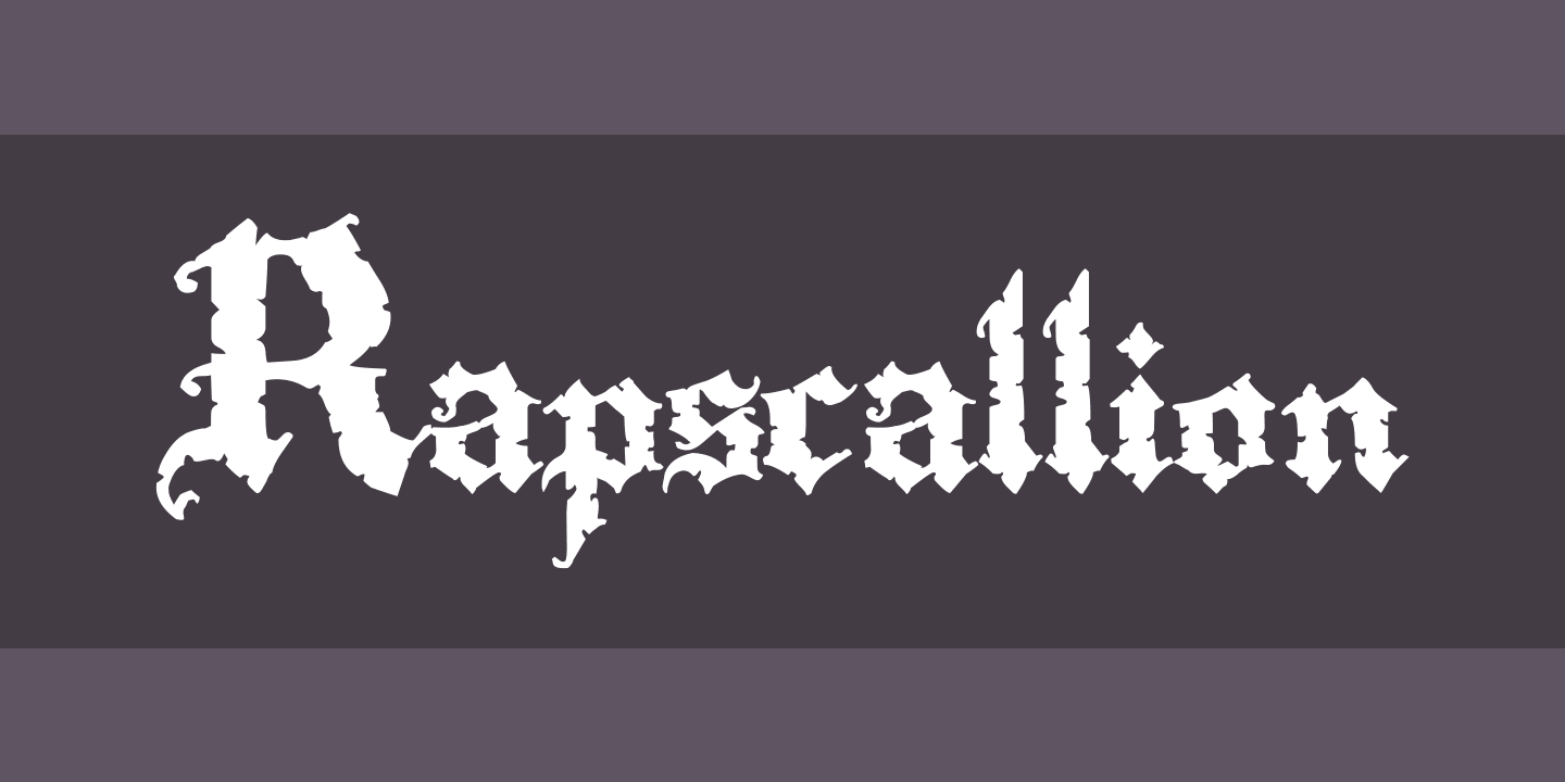Beispiel einer Rapscallion-Schriftart